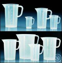 Graduated beakers, PP, raised scale Volume 100 ml, Graduation 2 ml