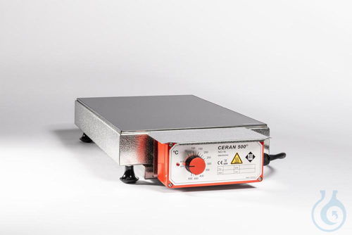 Glass ceramic hotplate with attached control, 580x430mm, 50…500°C, 5700W