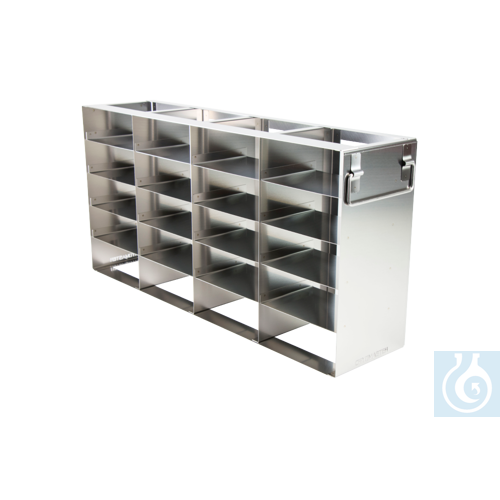 Cryomaster® cabinet rack with folding handle for 20 cryoboxes up to 136x136x53mm