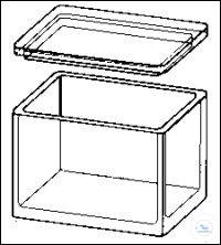 Staining glass box with groove at cover