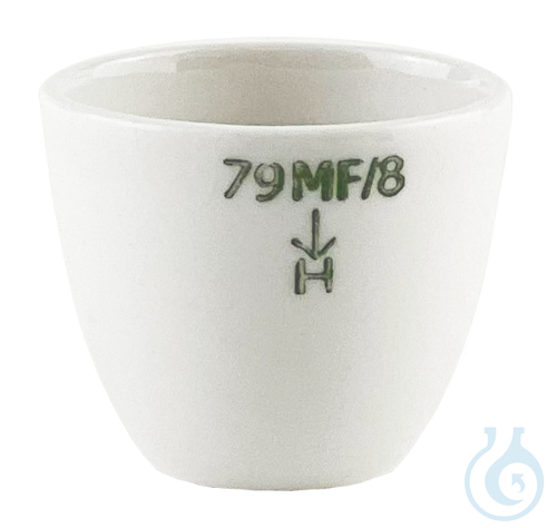Crucibles of porcelain, medium height, without cover D X H mm 60 x 48, 80ml