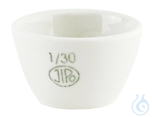 Combustion crucible, low form, DIN 12 904 dxhx V/ml 35 mm-22 mm-10 ml