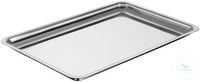 Instrument tray, 180 x 120 x 10 mm stainless steel