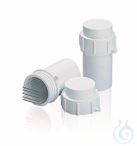 Slide box f. storage/transport PP round, for 5 thick or 10 thin slides