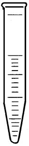 Centrifuge tubes graduated 10:0,1 ml 17 x 112 mm