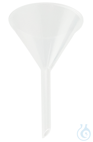 Funnels of polypropylene, with corrugated inner surface, for rapid filtration