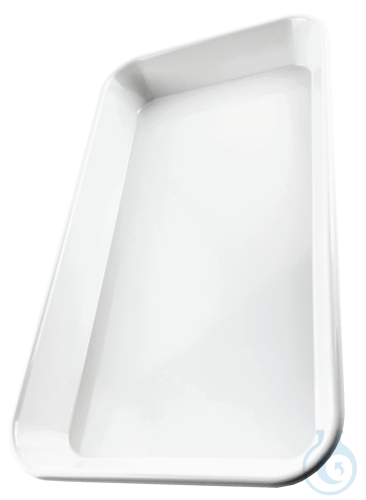 Trays of melamine, white ca. 35 x 25 x 4 cm