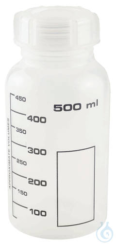Bottles of polypropylene, wide neck, with scale 50 ml GL 32