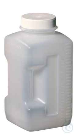Square bottle (urine collecting bottle) of polyethylene 2500 ml