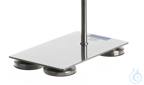 Stand base 18/10 steel, M10 winding, 210x130mm