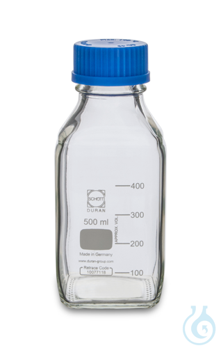 Laboratoriumfles DURAN, GL45, 500 ml, Type 2