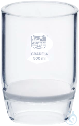 Crucible, Gooch type with sintered disc (filter crucible), Boro 3.3, Capacity: