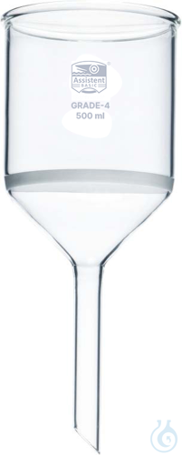 Funnel, buchner type with sintered disc, Boro 3.3, Capacity: 125 ml, Filter