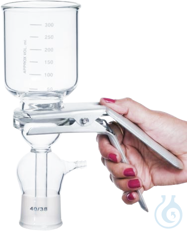 Filter funnel, without flask and clamp, Boro 3.3, printing white, Capacity: 300