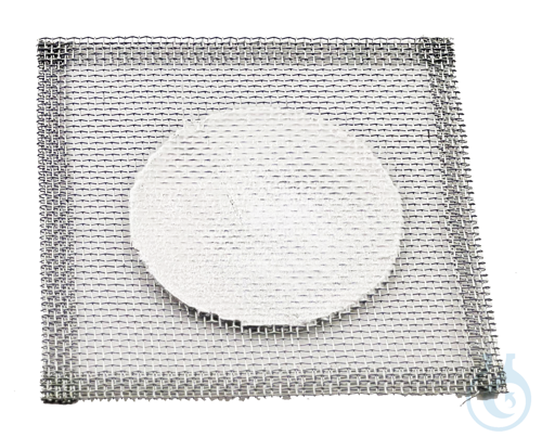 Wire Gauze with Ceramic Centre, Iron, galvanized: 200x200 mm