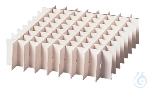 ratiolab® Grid Inserts for Cryo Boxes, cardboard, 9 x 9, 133 x 133 x 40 mm