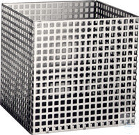Körbe aus Lochblech, 8 mm Quadratlochung, Edelstahl-Lochblech, W-Nr. 1.4301,