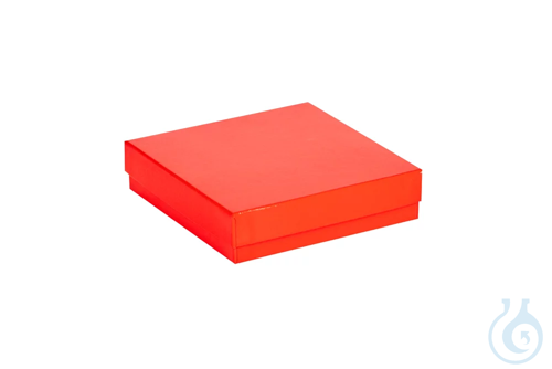 ratiolab® Cryo Boxes, cardboard, standard, red, 133 x 133 x 32 mm