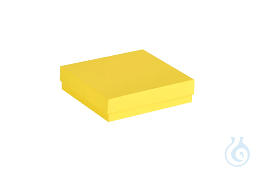 ratiolab® Cryo Boxes, cardboard, standard, yellow, 133 x 133 x 32 mm