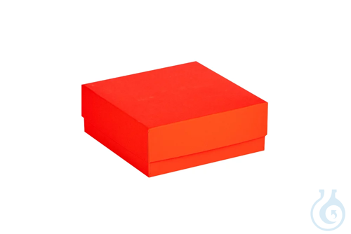 ratiolab® Cryo Boxes, cardboard, standard, red, 133 x 133 x 50 mm