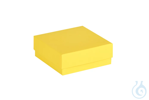 ratiolab® Cryo Boxes, cardboard, standard, yellow, 133 x 133 x 50 mm