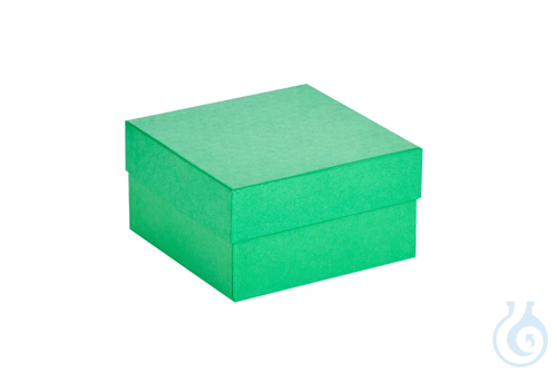 ratiolab® Cryo Boxes, cardboard, standard, green, 133 x 133 x 75 mm