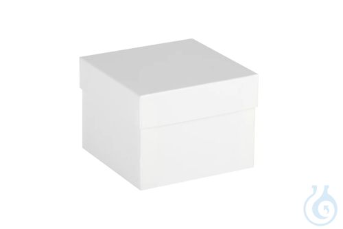 ratiolab® Cryo Boxes, cardboard, plastic coated, white, 133 x 133 x 100 m m