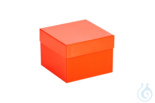 ratiolab® Cryo Boxes, cardboard, plastic coated, red, 136 x 136 x 100 mm