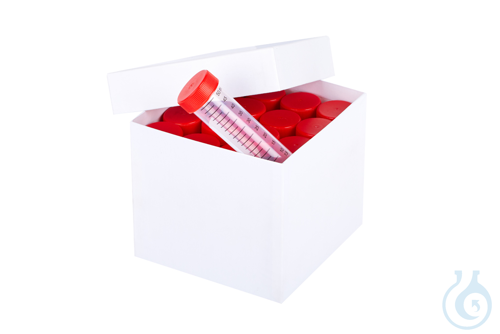 ratiolab® Cryo Boxes, cardboard, plastic coated, white, 148 x 148 x 130 m m,