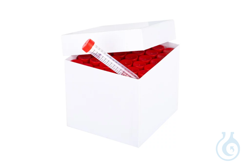 ratiolab® Cryo Boxes, cardboard, plastic coated, white, 148 x 148 x 130 m m,
