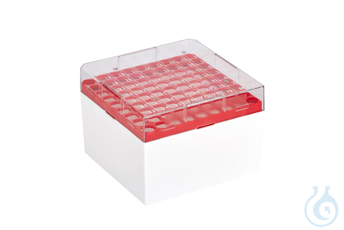 Cryo Boxes, PC, grid 9 x 9, red, 132 x 132 x 94 mm
