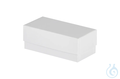 ratiolab® 1/2-format Cryo Boxes, cardboard, standard, white, 134 x 67 x 50 mm