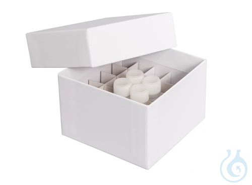 ratiolab® 1/4-format Cryo Boxes, cardboard, standard, white, 75 x 75 x 50 mm
