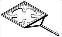 Plate holder made of chrome-nickel-steel
