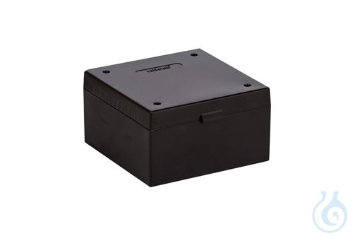 ratiolab® Cryo Boxes, PP, without grid, black, 133 x 133 x 75 mm