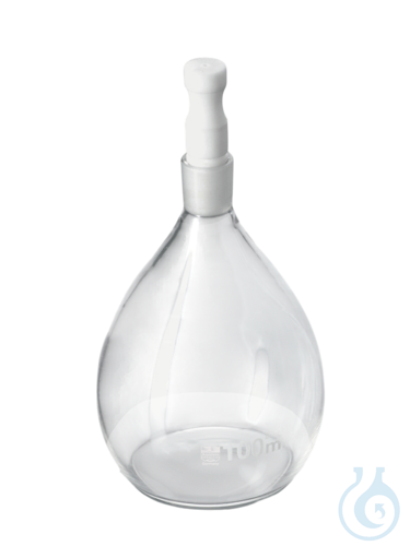 Specific gravity bottles, Gay Lussac, calibrated, with PTFE-stopper and