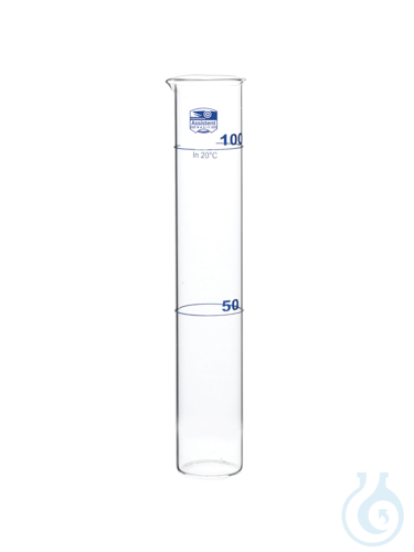 Cylinder, Nessler colour comparison, flat bottom, Boro 3.3, printing blue, Two