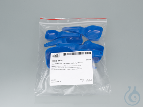 Measuring spoon set, PS, blue (8 spoons 0,5-50 ml)
