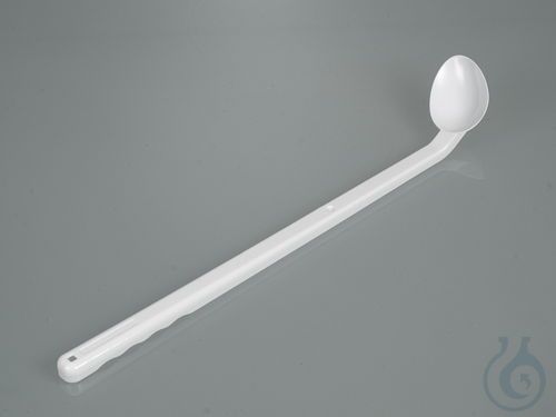 Sampling spoon curved, l.h., 10ml, PS, white