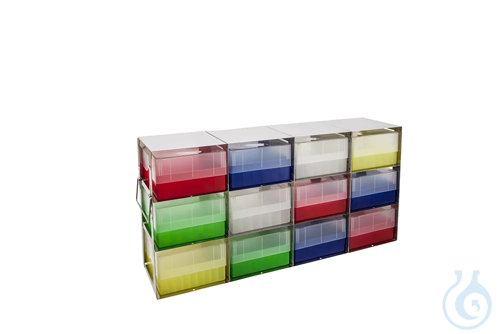 Horizontal Rack 4 x 3, for box 75 mm, D/W/H 566 x 140 x 240 mm