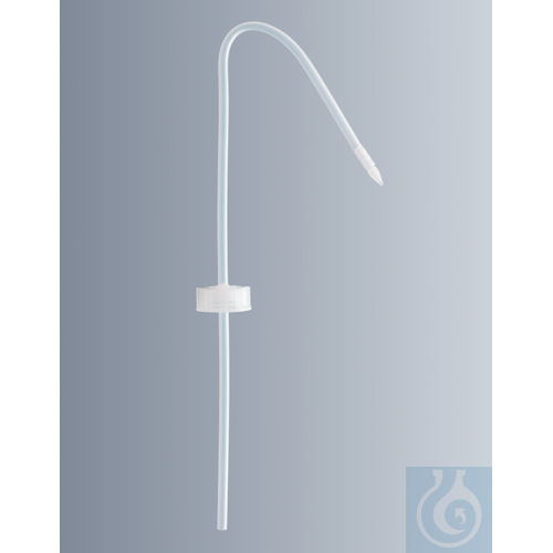 Screw caps GL 25 with bent delivery tube