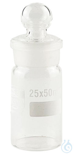 Bottles, weighing, tall form, Boro 3.3, High: ca. 80 mm, Diameter: ca. 40 mm