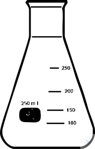 Erlenmeyer flask 3000 ml narrow neck with rim