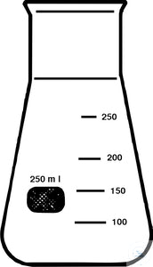 Erlenmeyer flask 2000 ml wide neck with rim