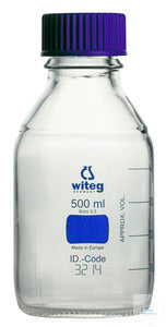 witeg laboratory bottles 500 ml GL 45 boro 3.3