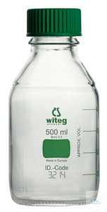 witeg laboratory bottles 500 ml GL 45 boro 3.3