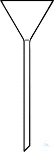 Funnels, with long stem, borosilicate-gl
