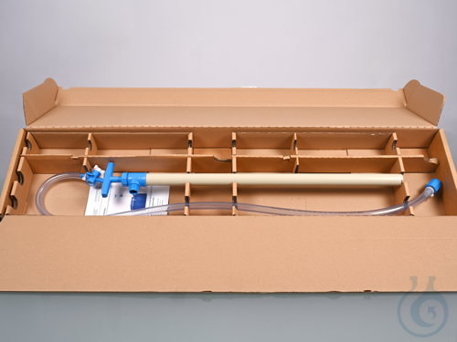 PP barrel pump w/discharge hose/stopcock, 65 cm