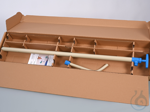 PP barrel pump w/discharge tube, 150cm, 300ml/str.