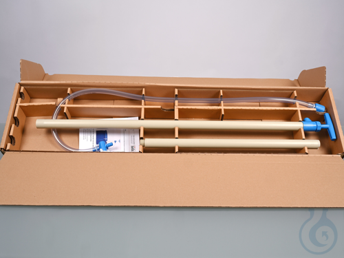 PP barrel pump w/discharge hose/stopcock, 150 cm